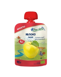 Пюре детское ЯБЛОКО, с 4 месяцев, 90 г Fleur alpine