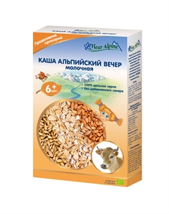 Каша молочная детская АЛЬПИЙСКИЙ ВЕЧЕР, с 6 месяцев, 200 г Fleur alpine