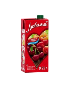 Напиток сокосодержащий Яблоко-Вишня-Черешня 0,95 л Любимый