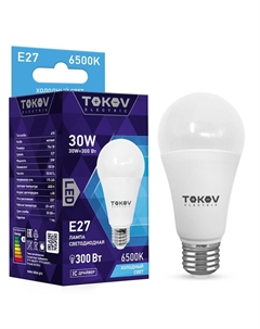 Лампа светодиодная 30w A70 E27 6500к Tokov electric