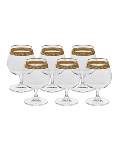 Набор бокалов Sylvia Панто, платиновая лента 400 мл 6 шт Crystalite bohemia