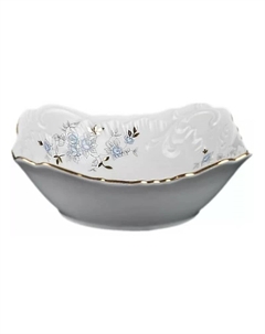 Салатник Rocoсo Голубые цветы золото 14 см Cmielow