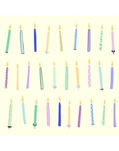 Бумага для подарков 70х100 см, Коллекция "Party", свечи Be smart