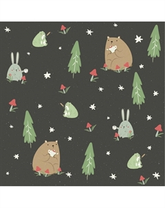 Бумага для подарков 70х100 см, Коллекция "Forest", елочки Be smart