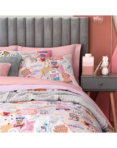 Комплект постельного белья Кэрри сиреневый Двуспальный евро Togas