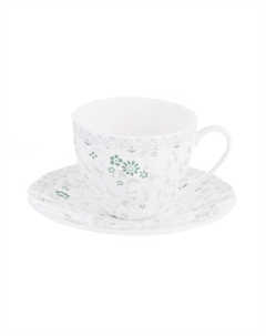 Чашка чайная 330мл с блюдцем дэйзи грин Н 1133000/12898 Hatori