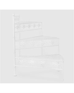 Подставка для цветов металлическая белая 56х32х65 3 ступени Ningde qinyuan