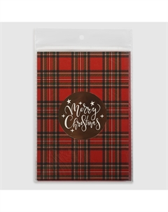 Открытка с конвертом Tartan 12,7x18 см в ассортименте Mercury