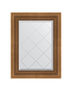 Зеркало с гравировкой в багетной раме бронзовый акведук 93 мм 57x75 см Evoform