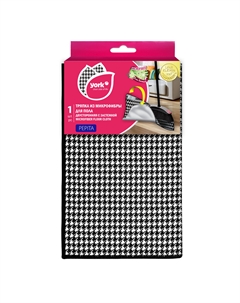 Салфетка Пепита из микрофибры для пола двухсторонняя с застёжкой 50Х60 см York