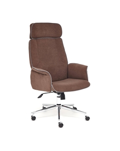 Кресло ТС 64х47х128 см флок коричневый Tc