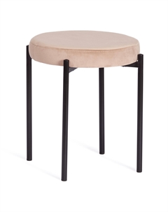 Табурет ТС Revo бежевый с черными ножками 44х44х47 см Tc