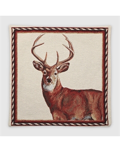 Наволочка 44х44 см кремово-бордовый (7718-45) Eurotex