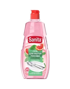 Средство для мытья посуды Грейпфрут и мята, 450 г Sanita