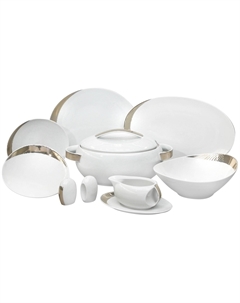 Столовый сервиз на 6 персон Loos Платиновые полоски Thun