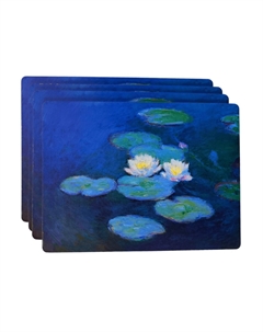 Набор подставок белые кувшинки 4 шт 396х296 мм Genlex