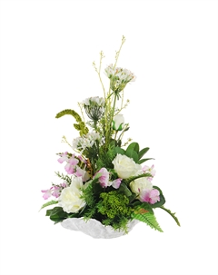 Композиция белые цветы Конэко-о