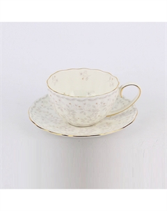 Набор кофейный чашка и блюдца 12 шт, 150 мл Джулия беж с золотой лентой Hatori