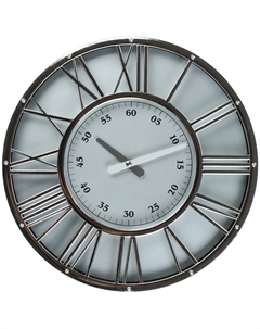 Часы настенные серебряные 30,4х4,1х30,4 см Kanglijia clock