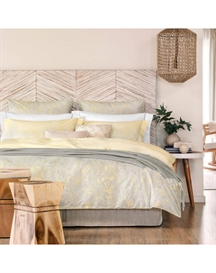 Комплект постельного белья Маргарет желтый Двуспальный кинг сайз Togas