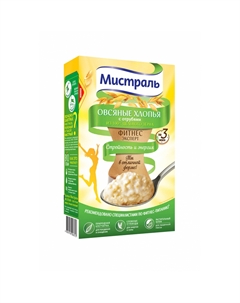 Хлопья овсяные с отрубями 400 г Mistral