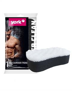 Губка для тела массажная Black & White York