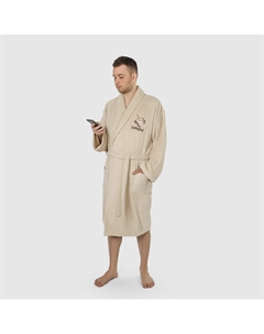 Халат мужской махровый с воротником sauna brown m Asil