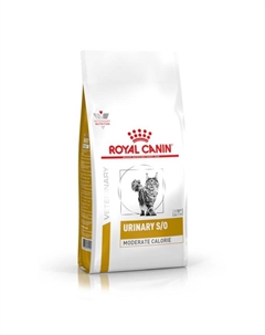 Urinary S/O Moderate Calorie полнорационный сухой корм для взрослых кошек при мочекаменной болезни и ожирении, диетический - 1,5 кг Royal canin