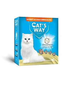 Box White Cat Litter With Marseille Soap наполнитель комкующийся для кошачьего туалета с ароматом марсельского мыла (коробка) - 10 л Cats way