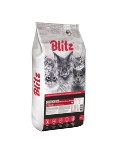 Classic Adult Cats Chicken полнорационный сухой корм для кошек, с курицей - 10 кг Blitz