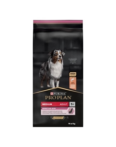 Medium Sensitive Skin сухой корм для взрослых собак средних пород с чувствительной кожей с лососем и рисом - 14 кг Purina pro plan