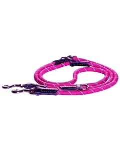 Поводок-перестежка круглый для средних собак размер M серия ROPE длина до 2 м розовый Rogz