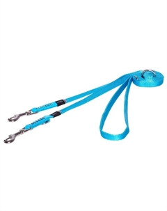 Поводок перестежка для миниатюрных изящных собак размер XS серия Luna. Длина до 180 см, голубой Rogz