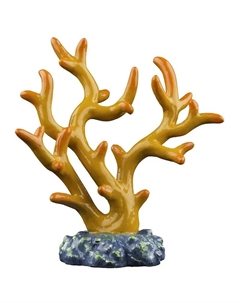 Декорация для аквариума коралл оранжевый, желтый Glofish