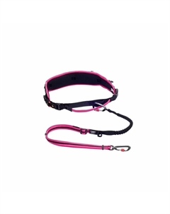 Air Tech Sport Riem & Lijn S-M Pink комплект для каникросса с амортизирующим поводком, размер S M, длина 1-1,5 м - 8-14 кг, обхват талии 68-100 см, розовый Rogz