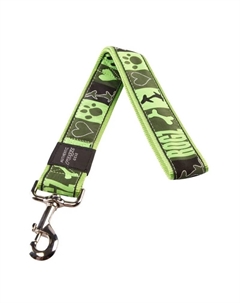 Поводок-водилка для собак гигантских пород размер XXL серия Fancy Dress. Длина 50 см черный, лайм Rogz