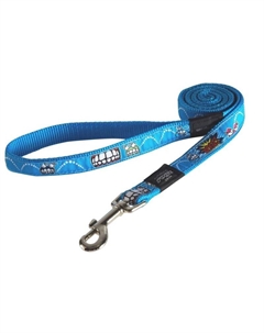 Поводок для собак крупных пород размер L серия Fancy Dress. Длина 140 см голубой Rogz