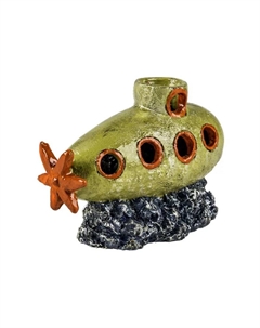 Декорация для аквариума подводная лодка Glofish