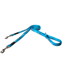 Поводок-перестежка для собак средних пород размер M серия Fancy Dress длина до 180 см бирюза Rogz