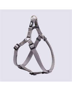 Шлейка для собак нейлоновая Step-in, обхват груди 28-38 см, ширина 10 мм, серая Rungo