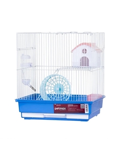 Клетка для мелких грызунов 35x28x37 см синяя Petmax