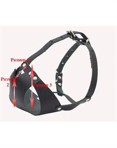 Намордник для мопсов цельнокроеный из кожи, обхват морды 25 см Каскад