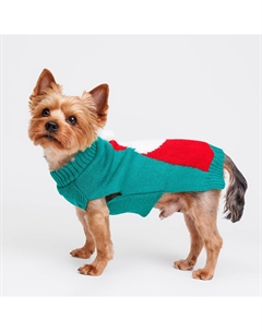 Свитер Дед Мороз для кошек и собак, XS, зеленый Rurri