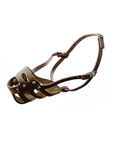 Намордник для собак цельнокроеный из кожи, обхват морды 26 см Каскад