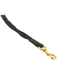 Поводок-дергалка нейлон с латексной нитью двухсторонний с латунным карабином Каскад