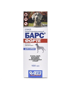 Барс Форте спрей для собак всех пород от блох и клещей, 100 мл Авз