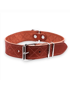 Ошейник для собак Новара, ширина 3,5 см, длина 65 см, коньячный Аркон