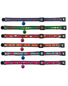 Ошейник нейлоновый с бубенчиком для кошек Гат, 32х1 см, цвета в ассортименте Ferplast