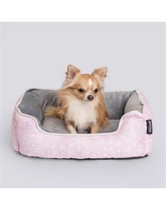 Лежак для кошек и собак Снежинка, 50х40х15 см, розовый Petmax