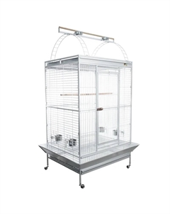 Клетка для птиц, эмаль, белая, 1230*1030*2030мм Триол